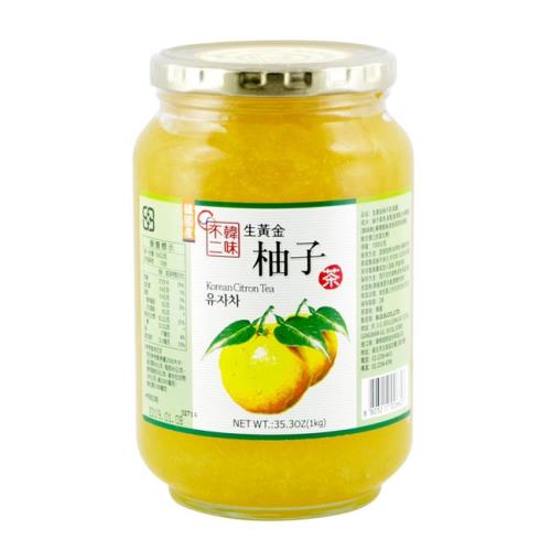美式賣場 韓味不二 生黃金柚子茶(果醬)
