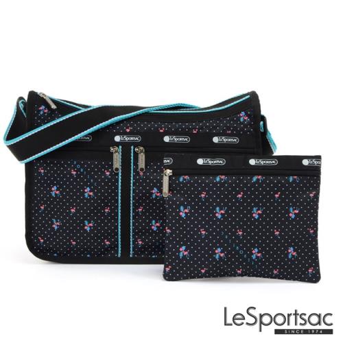 LeSportsac - Standard雙口袋A4大書包-附化妝包 (火烈鳥/黑)