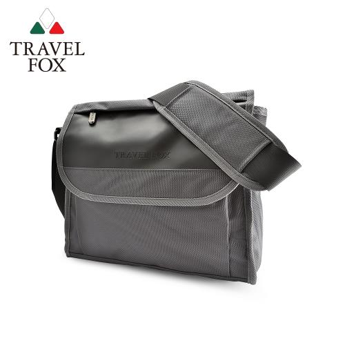 TRAVEL FOX 旅狐 簡約商務鑽紋公事包/側背包 (TB599-13) 灰色
