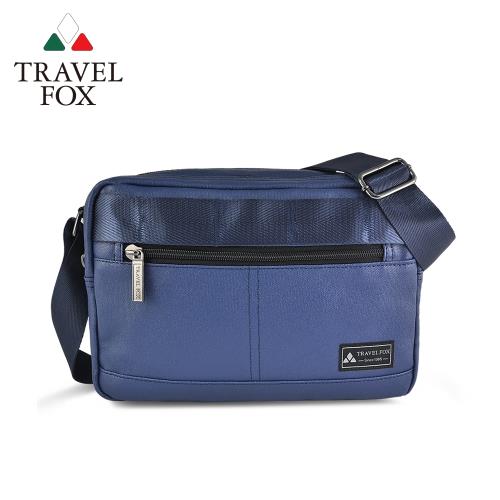 TRAVEL FOX 旅狐 輕巧雙料防撥水帆布側背包 (TB700-47)藍色