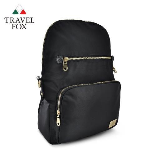 TRAVEL FOX 旅狐 折疊式多口袋側背後背二用包 (TB703-01) 黑色