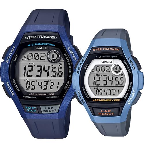 CASIO 卡西歐 計步功能情侶手錶 對錶-藍 WS-2000H-2A+LWS-2000H-2A