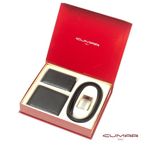 【CUMAR】三件式皮件禮盒-皮夾+名片夾+皮帶-10