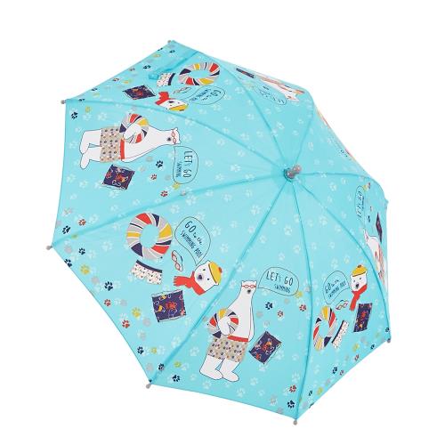 RAINSTORY雨傘-渡假北極熊抗UV兒童手開直骨傘