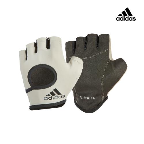 Adidas Training 可調式透氣短指訓練手套(簡約灰)