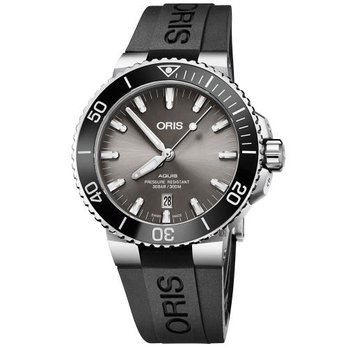 Oris豪利時Aquis時間之海潛水300米日期機械錶-43.5mm0173377307153-0742464TEB