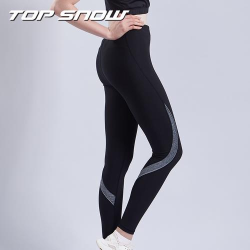 美國TOP SNOW向上支撐護膝體適能壓力褲2入組(贈網紗拼接裙)