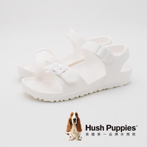 Hush Puppies 輕量休閒增高涼鞋 女鞋-白(另有灰、深咖、粉)