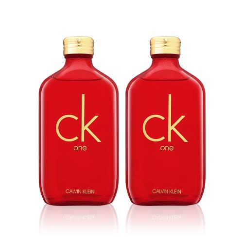 Calvin Klein CK one中性淡香水歡樂節慶限量版 100mlX2