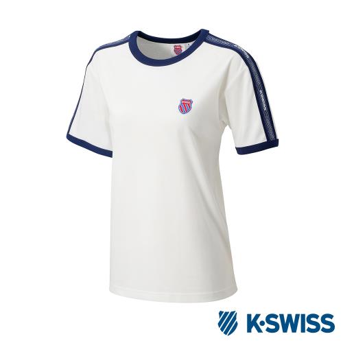 K-SWISS Soft Cool T-Shirt印花短袖T恤-女-白