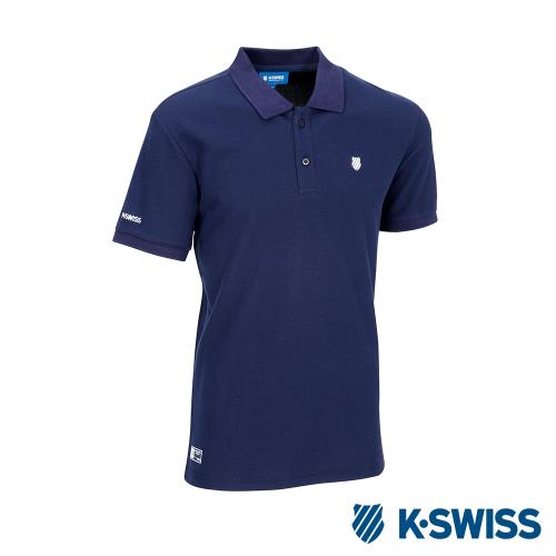 K-SWISS KS Logo Polo短袖POLO衫-男-藍