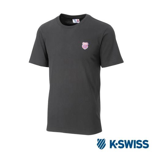 K-Swiss Wintage Shield Logo Tee印花短袖T恤-男-黑
