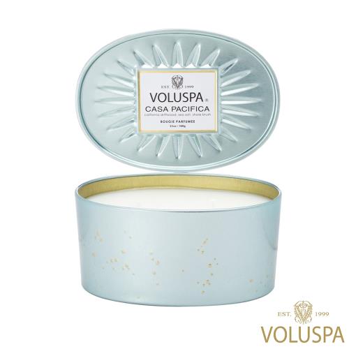 美國 VOLUSPA  Vermeil 華麗年代系列 Casa Pacifica 悠遊太平洋 錫盒 340g 香氛蠟燭