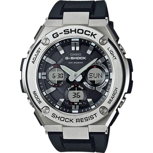 CASIO G-SHOCK 絕對強悍太陽能數位手錶-黑色/膠帶(GST-S110-1A)