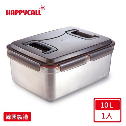 【韓國HAPPYCALL】韓國製厚質304特大不銹鋼保鮮盒(雙把手10公升)