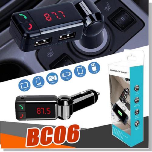 BC06車用藍芽FM發射器/電壓檢測/雙USB充電