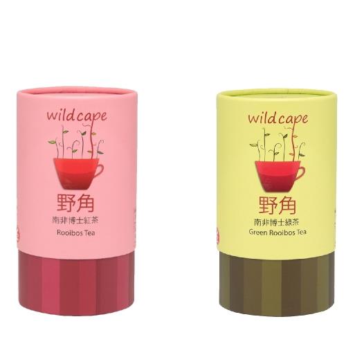 【野角wildcape】南非博士紅茶+博⼠綠茶各1罐(40茶包/罐)