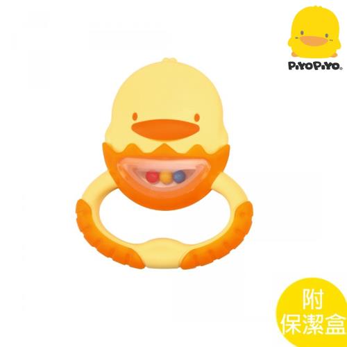 黃色小鴨PiyoPiyo-雙色造型牙齒咬環(附保潔盒)