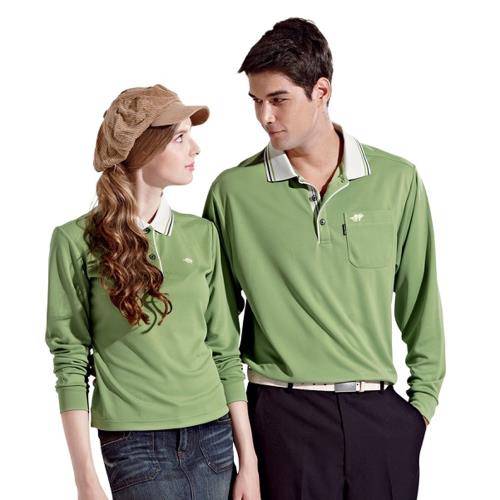 【Londa Polo】吸濕排汗男版長袖POLO衫P11585彩綠色