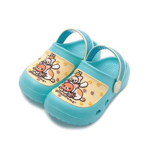 拉拉熊 貓咪頭套好夥伴園丁鞋 藍 R027 中小童鞋 鞋全家福