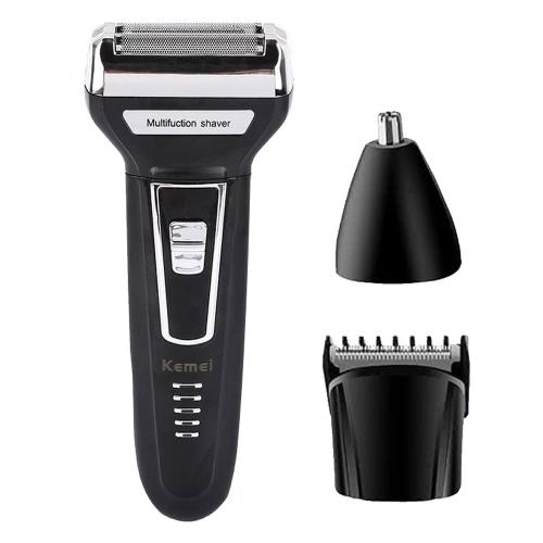 KEMEI三合一多功能充電式刮鬍刀/理髮器/鼻毛器 KM-6558