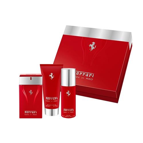 Ferrari 法拉利 極勁紅男性淡香水禮盒(香水100ml+洗沐200ml+噴霧150ml)