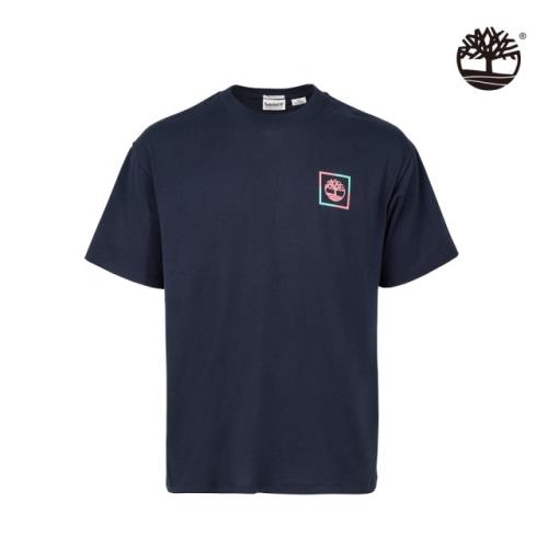 Timberland 男款深寶石藍後背品牌英文COOLMAX®短袖圓領T恤A2B3R433