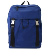 PRADA 2VZ062 三角LOGO尼龍帆布硬式束口後背包.藍色