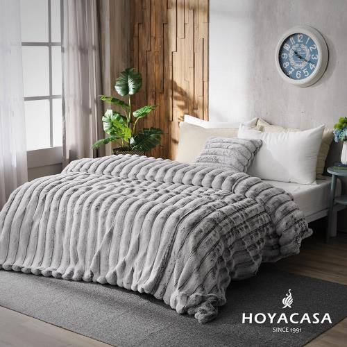 HOYACASA  雷克斯頂級仿兔毛絨毯(150x210cm)