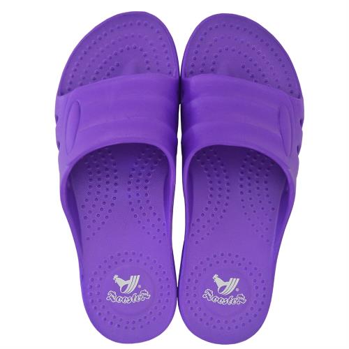 台灣製【公雞牌】厚底防滑室內拖鞋 室外拖鞋-紫色