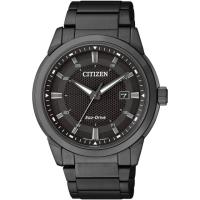 【CITIZEN 星辰】簡約經典時尚全黑鋼男錶/黑(BM7145-51E)