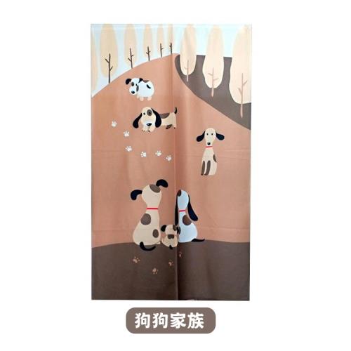 (寬85 CM*長150 CM±5)台灣製造日式和風門簾-狗狗家族