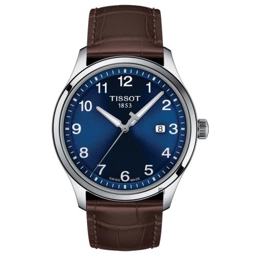 TISSOT天梭紳士XL經典石英手錶-藍x咖啡/41mmT1164101604700