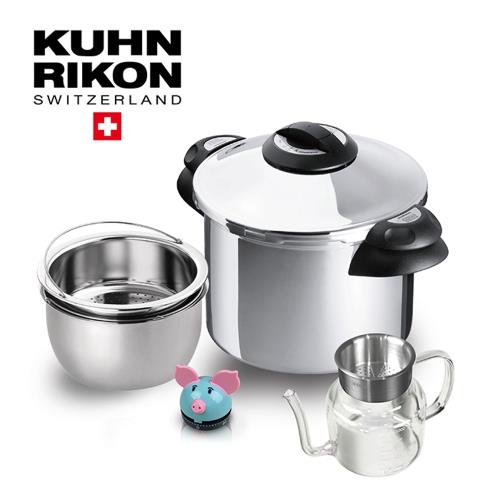 Kuhn Rikon瑞士首席8公升快鍋特惠組合送專利油水分離壺