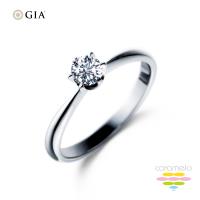 彩糖鑽工坊 GIA 1克拉 D/VS2 3EX+八心八箭車工 18K六爪鑽戒