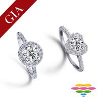 彩糖鑽工坊 GIA 50分 E/VS2 3EX+HA八心八箭 18K 鑽戒