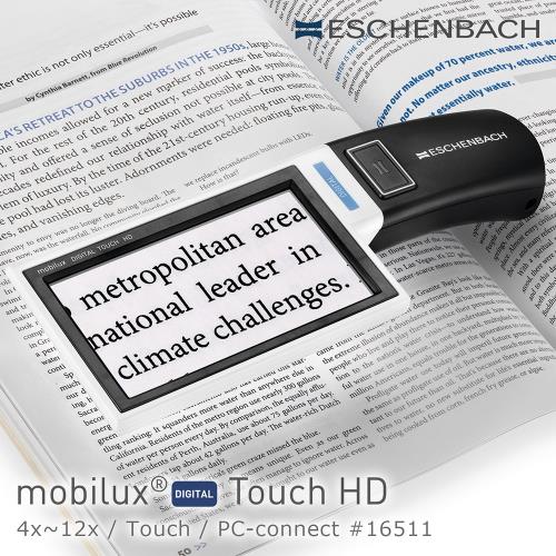 【德國 Eschenbach】mobilux DIGITAL Touch HD 4.3吋觸控螢幕手持型可攜式擴視機 16511 (公司貨)