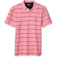 NAUTICA 2020男時尚舒適透氣康乃馨黑條紋短袖POLO