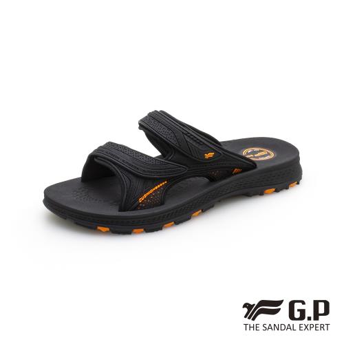 GP  男款NewType柔軟耐用雙帶拖鞋G0560-橘色(SIZE:37-44 共三色) G.P(Gold.Pigon) 涼鞋 防水 雨天