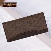 (Roberta Colum) 諾貝達 男用皮夾 長夾 專櫃皮夾 進口牛皮配乳膠長夾 (28708-咖啡)