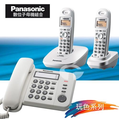 Panasonic 松下國際牌數位子母機電話組合 KX-TS520+KX-TG3612 (經典白+時尚白)