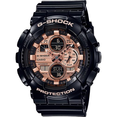 CASIO卡西歐G-SHOCK人氣玫瑰金手錶GA-140GB-1A2