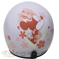 櫻花米妮半罩式機車安全帽-白色+抗uv短鏡片+6入安全帽內襯套