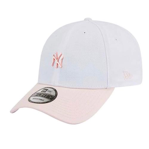 【NEW ERA】9 FORTY LOGO刺繡棒球帽  老帽 白粉色