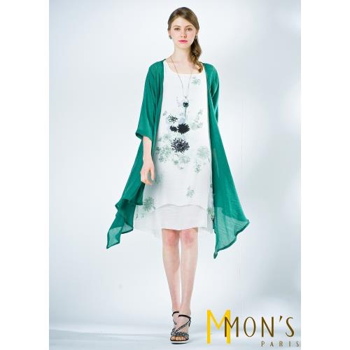 MONS 品味生活棉麻二件式洋裝