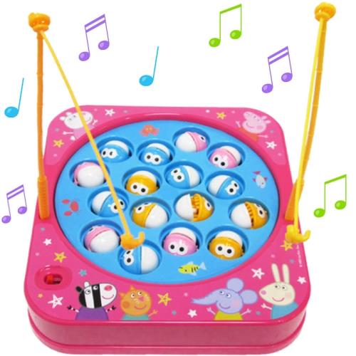 粉紅豬小妹佩佩豬音樂釣魚玩具組 012387【卡通小物】