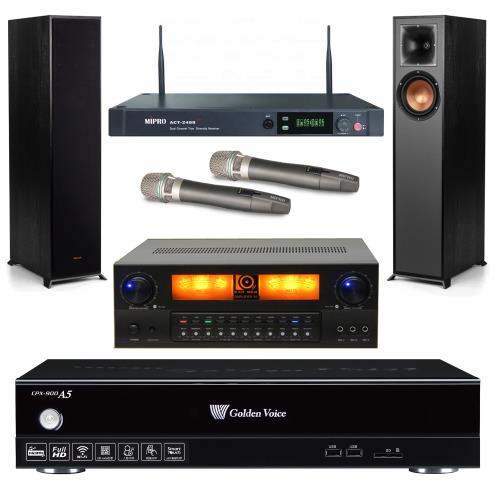金嗓 Golden Voice CPX-900 A5電腦伴唱機4TB+KARMEN X6擴大機+ACT-2489無線麥克風+R-610F主喇叭