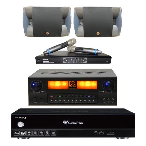 金嗓Golden Voice CPX-900 A5卡拉OK點歌機4TB+KARMEN X6擴大機+MR-865 PRO無線麥克風+P-500主喇叭