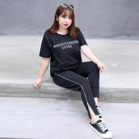 KVOLL-大碼休閒舒適腰抽繩繫帶哈倫長褲XL-4XL