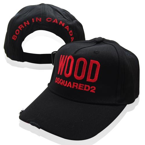 DSQUARED2 WOOD CAP BLACK 天性男棒球帽(黑)